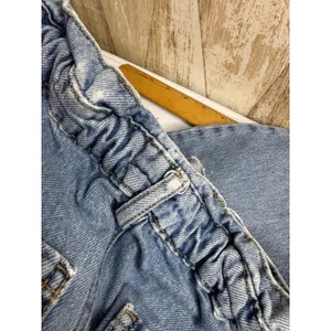 ZARA High‎ Waisted Denim Jeans Paperbag Waist Straight Leg Women S thumbnail 8