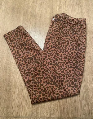 American Eagle Curvy Super Hi-Rise Brown Leopard Print Jegging Jeans Size 18 thumbnail 2