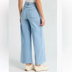 rag & bone Women's Serena High Rise Wide Leg Raw Hem Denim Jeans Size 34‎ thumbnail 2