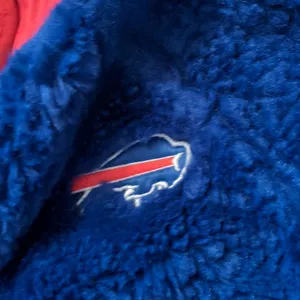 GIII Blue Red Fleece Buffalo Bills Pullover Size Small thumbnail 4