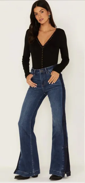 Idyllwind Gwynn High Risin Trouser Flare Jeans Size 8 Western Rodeo Stretch thumbnail 1