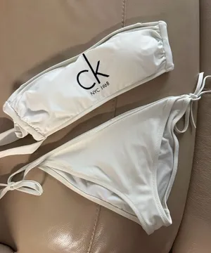 Calvin Klein Women’s Bikini Set White - Size M - SET thumbnail 1