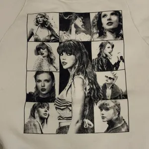 Taylor Swift The Eras Tour Beige Graphic Hoodie XL Official Merch Cream Swiftie thumbnail 7
