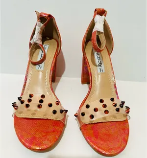 Unilady Women’s Vibrant Orange High Block Heel thumbnail 1