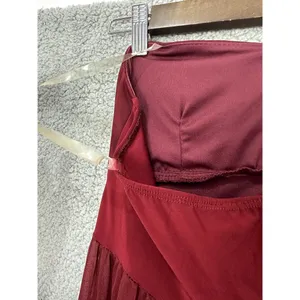 Vintage Y2K Babydoll‎ Maxi Dress Womens Small Red Beaded Chiffon Fairy HOCO Prom thumbnail 6