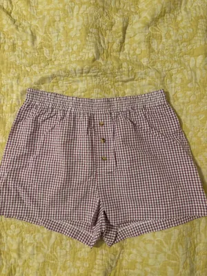 Purple and White Gingham Shorts thumbnail 2