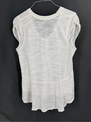 We the free sweetness white scoop neck oversized raw hem tunic Tshirt top thumbnail 3