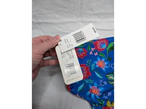 Johnny Was Roumba Hiptser Blue Floral Tropical Bikini Bottoms XL thumbnail 3