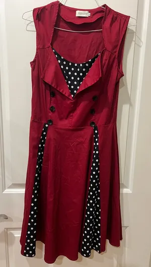 KillRill LG Red Polka Dot Women's Dress thumbnail 1