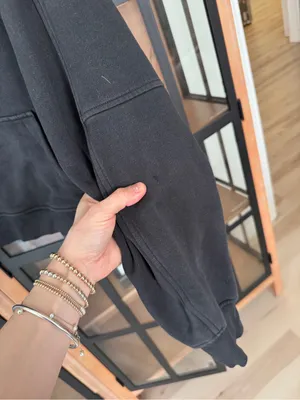 Lululemon Scuba Oversized 1/2 Zip up Hoodie sweatshirt jacket Black half thumbnail 9