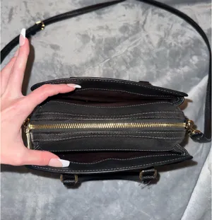 Coach Purse Black Leather thumbnail 3