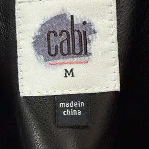 CAbi James Jacket Womens Medium Black Soft‎ Faux Leather Blazer Tailored #4495 thumbnail 10