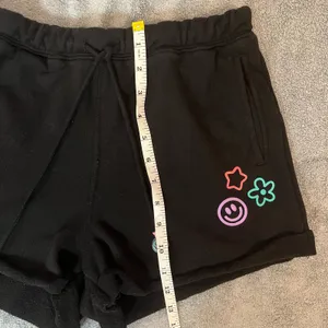 PacSun Spectrum PAC Black Graphic Charm Drawstring Lounge Shorts Y2K‎ Size Small thumbnail 5