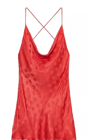 Zara Satin Polka Dot Dress thumbnail 1