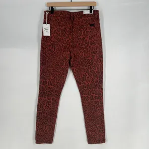 Joe's The Charlie Ankle Jean Women 31 Brown Stretch Leopard High Rise Skinny Leg thumbnail 9
