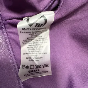 TLF Take Life Further Womens Purple Shimmer Crossback Sports‎ Bra S Yoga Gym thumbnail 6