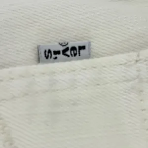 Levis 524 Too Superlow Skinny Jeans White‎ Denim Low Rise Womens 16x31 thumbnail 8