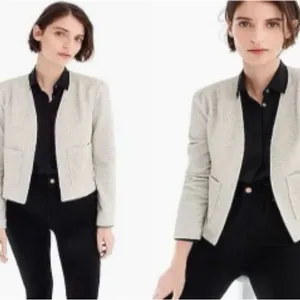 J.Crew 365 Ivory Bouclé Blazer Small Career Work Office Siren Jacket Chic thumbnail 2