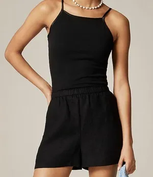 J. Crew 3" Stratus short in 100% linen $69.50 NWOT black Size XS thumbnail 1