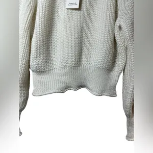 Free Assembly Chunky Knit Crewneck Sweater Women XL‎ Ivory Cream NWT thumbnail 6