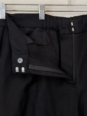 Old Navy Linen Blend Black Taylor Wide Leg Trouser Pants, Sz Large thumbnail 4