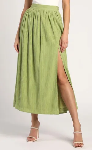 Lulus Green Mid Skirt thumbnail 1
