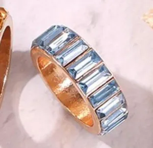 Baby Blue Gold Plated Gem Ring thumbnail 1