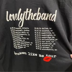 Lovely the band tour t-shirt 2018 rock pop emo concert music tee XL thumbnail 4