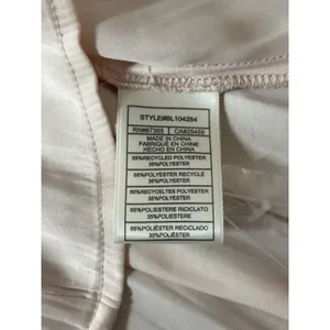 BB Dakota Steve Madden Cream Half Sleeve V Neck Button Front Blouse Top Size M thumbnail 4
