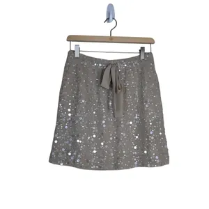 Ann Taylor Women's XS Drawstring Tie Sequin Lined Mini Skirt thumbnail 3