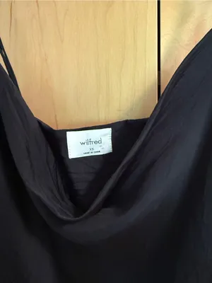 Aritzia Wilfred Black dress with cinched sides thumbnail 5