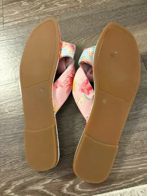 NWT Gianni Bini Gabbie floral print knotted flat slide sandals. Size 9 thumbnail 2