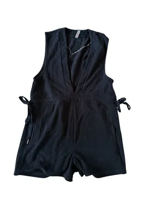 MONO B Black Terry Soft Romper Size Large thumbnail 5