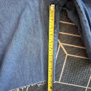Vintage 90's Crazy Horse Liz Claiborne Women's Denim Overalls Crop Raw Hem Blue thumbnail 5
