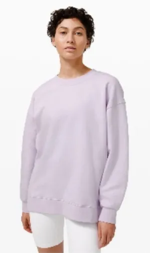 Lululemon Perfectly Oversized Crew in Lavender Dew Sz 10‎ thumbnail 1