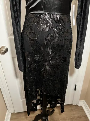 Venus Sexy black evening wedding guest dress thumbnail 7