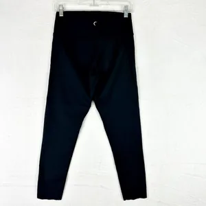 Moto Leggings Size 12 Cropped Black Athletic Athleisure READ thumbnail 2