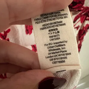 Free People | Women's Red Pink White Floral Ruffle Wrap Mini Dress, Size XS thumbnail 9