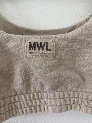 Madewell MWL Sweatshirt Earthy Cottage 100% Cotton Light Support Bralette large thumbnail 6