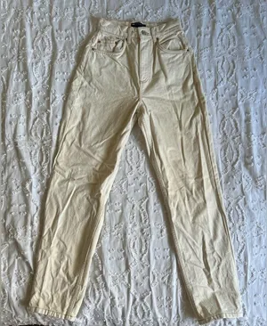 ASOS DESIGN Size 24 Beige Baggy Straight Pant Jeans thumbnail 3