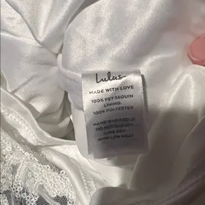NWT‎ Lulus white lace sequin romper XS thumbnail 10