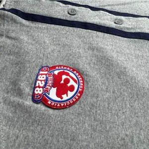 Disney Disneyland 55th Anniversary Mickey Mouse Baseball Jersey Gray Navy Small thumbnail 8