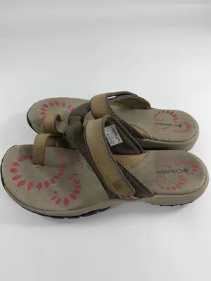 Columbia Lona Comfort Sandals Taupe‎ Outdoor Toe Loop Slides Women’s 8 thumbnail 4