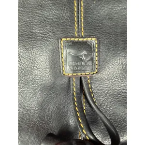 Dooney Bourke Leather Crossbody Bag Flap Top‎ Black Designer Purse thumbnail 2