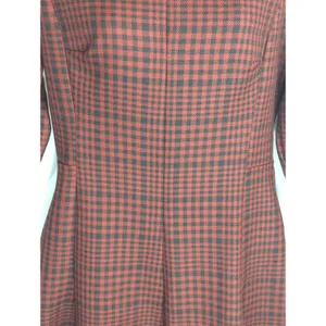 Zara Red & Black High Neck Plaid A-Line Mini Dress Women XS Skater‎ Girl Preppy thumbnail 5