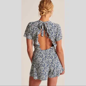 Abercrombie & Fitch Floral Print Open-Back Romper, Size XXS, NWT thumbnail 3