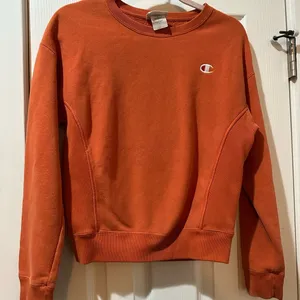 Champion Orange Crewneck Sweatshirt Pullover Embroidered Logo Vintage Y2K‎ Mens thumbnail 1