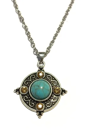 Turquoise charm necklace Blue thumbnail 1