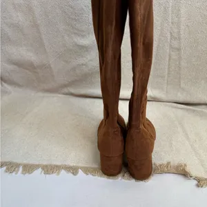 Steve Madden Women's Over the Knee Nifty Boots Brown Faux Suede Size 7M thumbnail 7