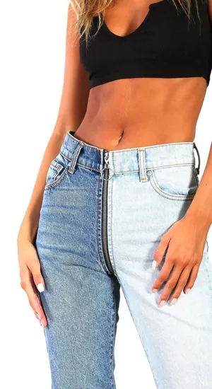 Revice Denim Two Colored Zipper Jeans thumbnail 2